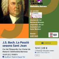 J.S. Bach. La Passió segons Sant Joan